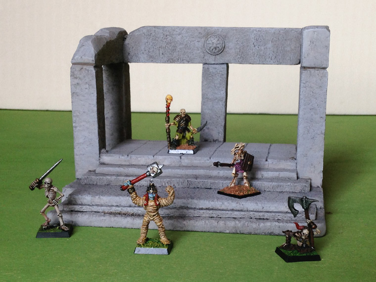 Small ruined temple model with Undeads