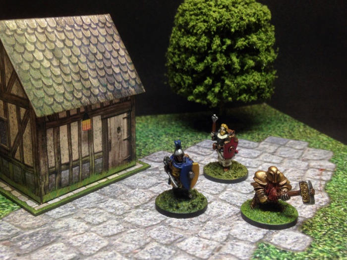15mm miniatures - Fighter, Dwarf, Cleric